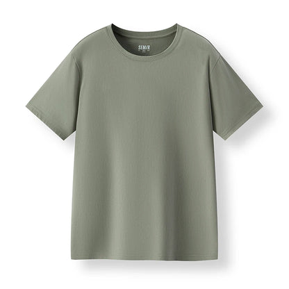 Semir Short Sleeve T-Shirt Men Pure Cotton Bottoming Shirt 2026 New Spring Solid Color Inner Layer Top Versatile White T-Shirt
