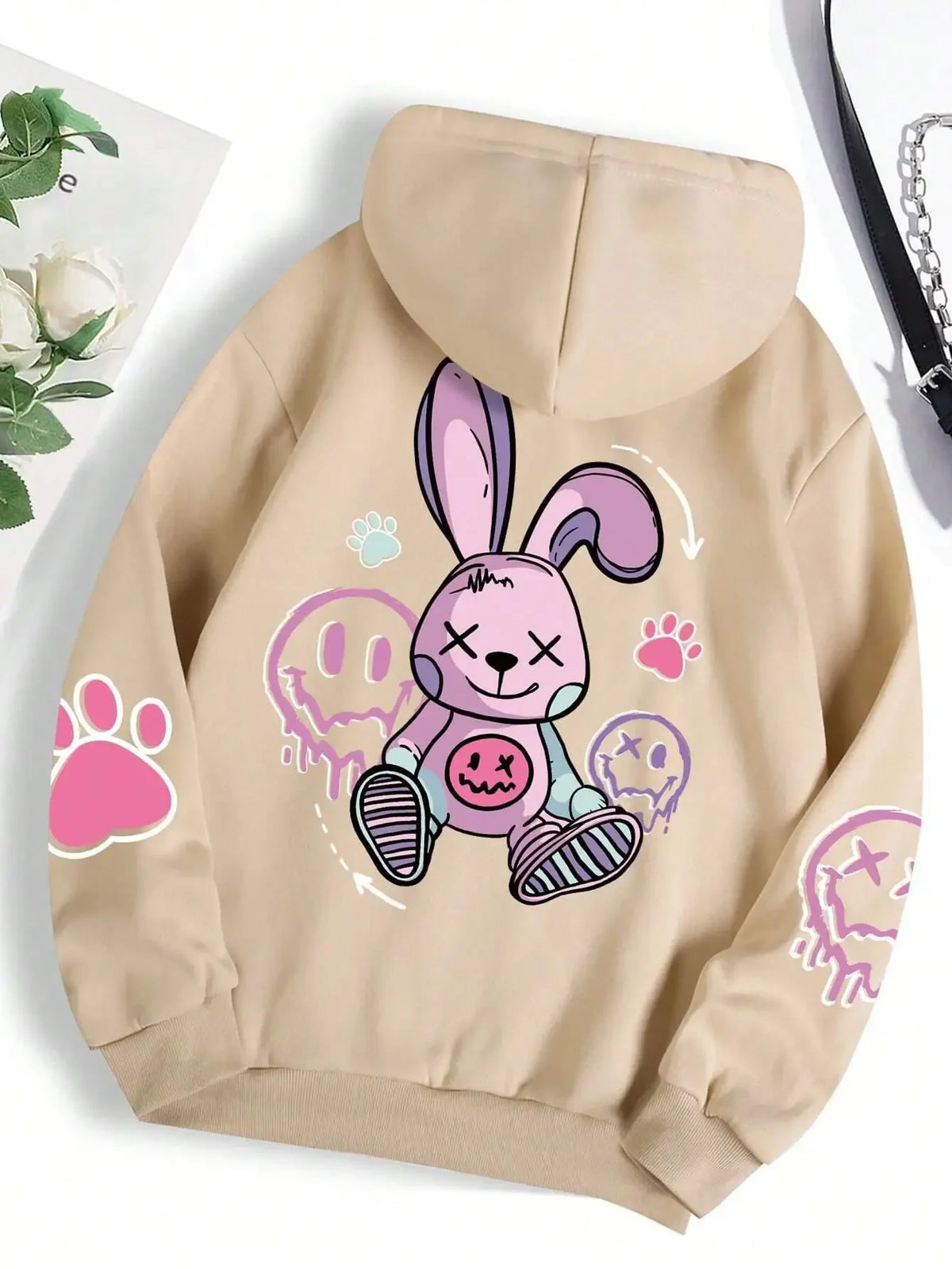 Sweats à capuche femme Hip Hop Street décontracté imprimé femme pulls Oversize mode ample 2025 Sweat-shirts automne chaud vêtements polaires