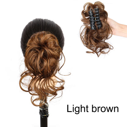 WIGSIN Synthetic Claw Chignon Short Messy Curly Hair Bun Hairpiece For Women Scrunchy Clip-on Hair Fake Hair