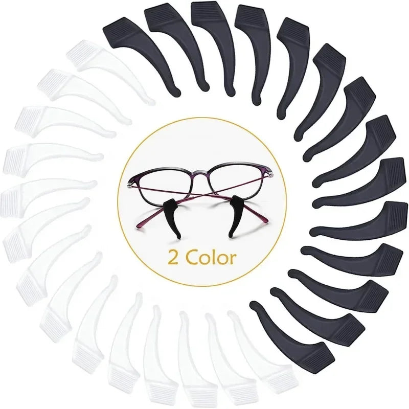 20/40pc Silicone Ear Hook Anti-slip Glasses Leg Ear Sleeve Bracket Fastener Sunglasses Accessories Grip Anti-fall Eyewear Holder