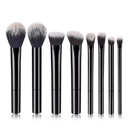 Lot de 8 pinceaux de maquillage professionnels – Poils synthétiques doux et de qualité supérieure, sans cruauté envers les animaux, faciles à nettoyer, pour fond de teint, fard à joues, fard à paupières, cosmétiques