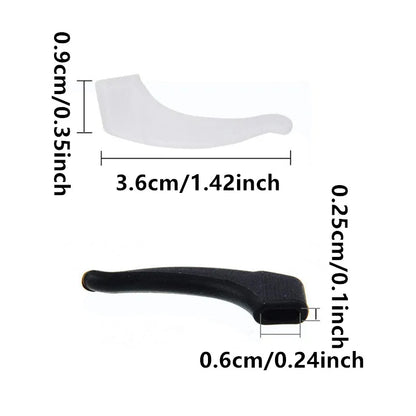 2pairs Silicone Ear Hook Anti-slip Glasses Leg Ear Sleeve Bracket Fastener Sunglasses Accessories Grip Anti-fall Eyewear Holder