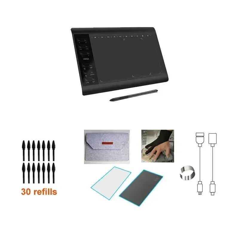 10*6 Inch Portable Digital Tablet Connect Mobile Phone Digital Pressure Drawing Tablet Interactive Graphic Tablet For Drawing