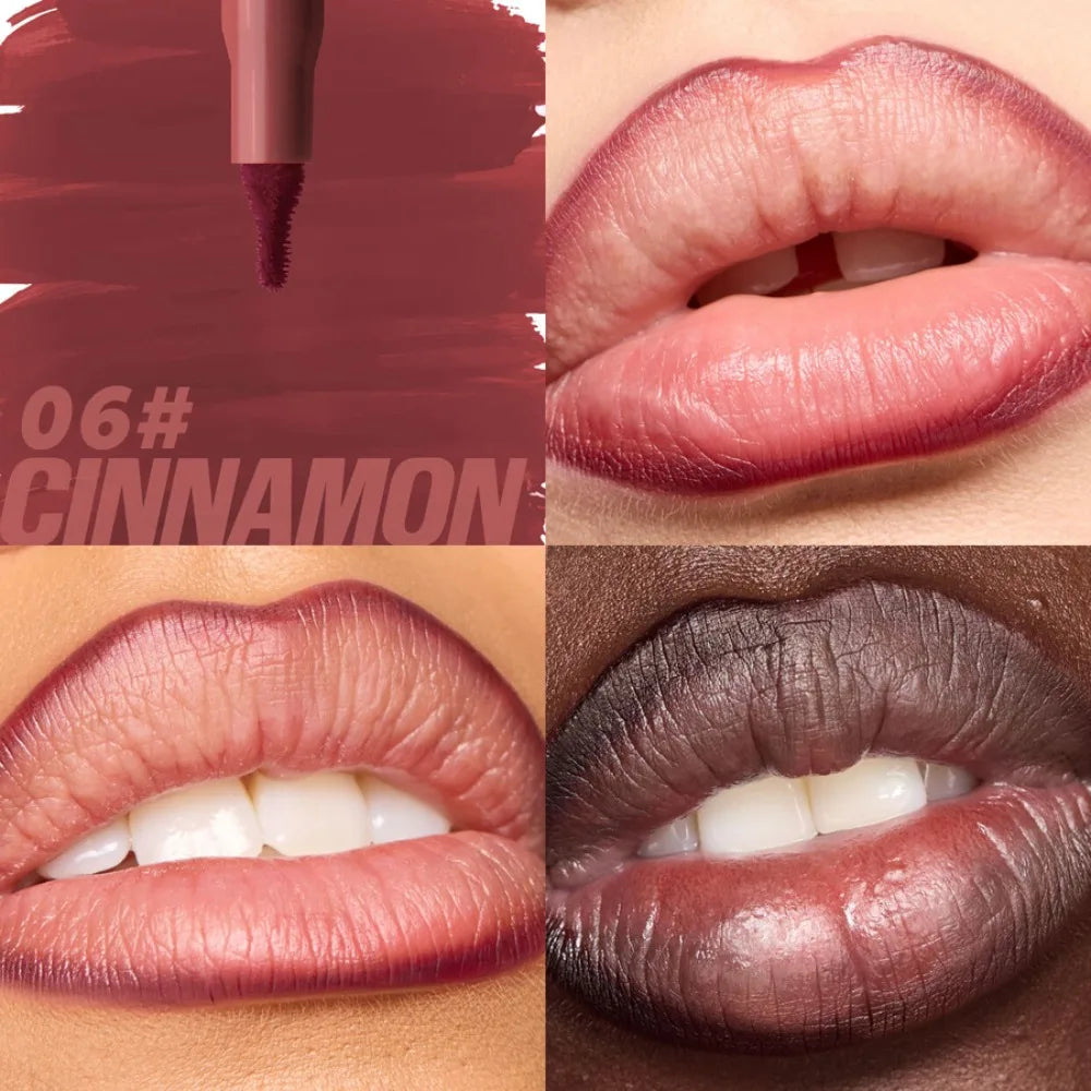 Crayon à lèvres mat imperméable Rouge Contour Teinte Rouge à lèvres Longue durée Anti-adhésif Hydratant Lèvres Maquillage 8 couleurs Velours