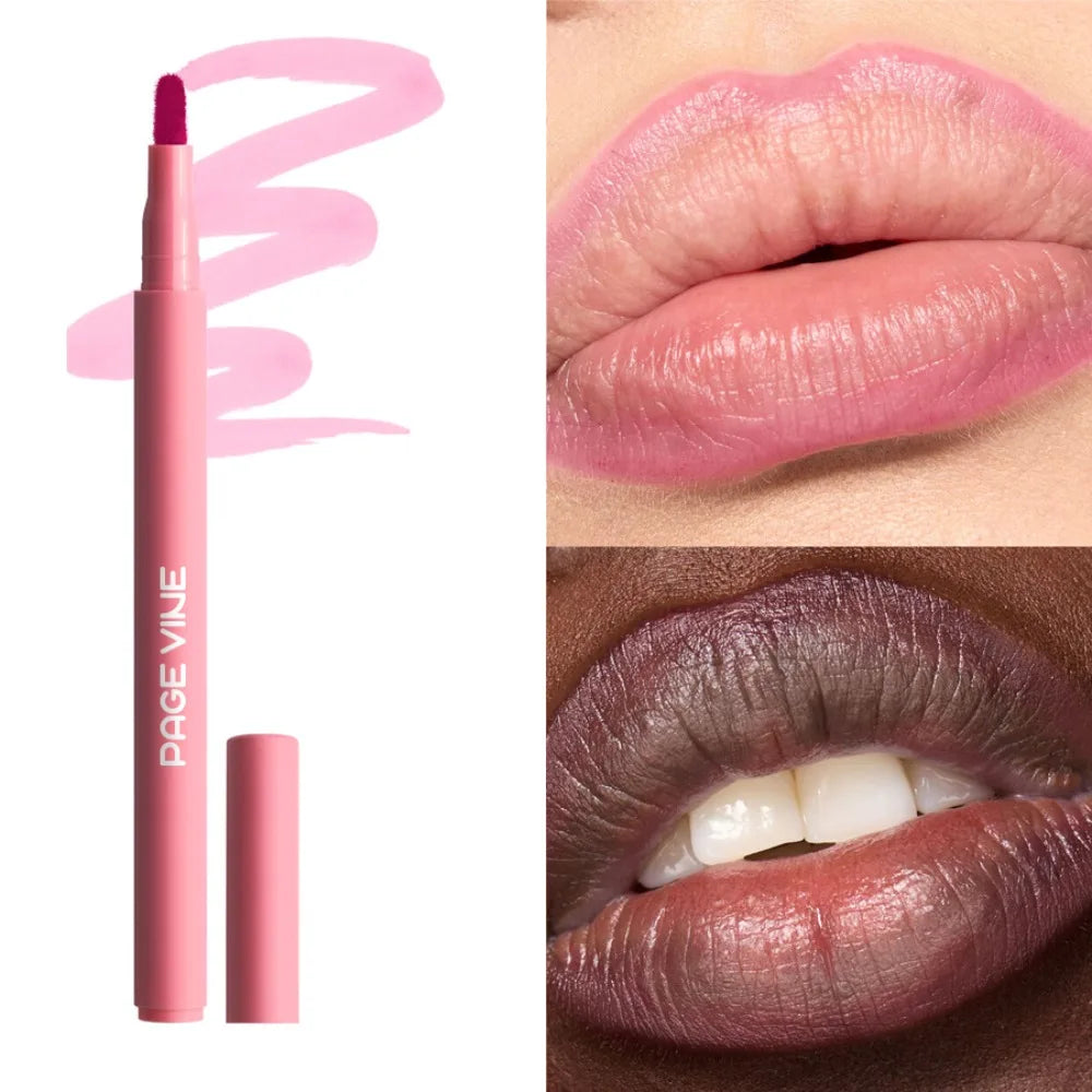 Crayon à lèvres mat imperméable Rouge Contour Teinte Rouge à lèvres Longue durée Anti-adhésif Hydratant Lèvres Maquillage 8 couleurs Velours