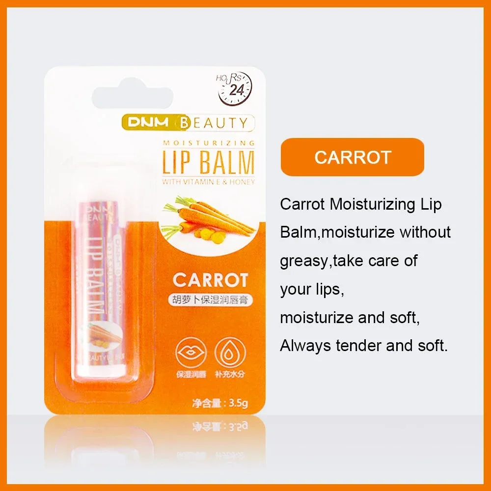 Fruit Lip Balm Winter Fashion Moisturizing Lip Oil Long-Lasting Clear Transparent Natural Aloe Lipstick Lip Care Lipstick Makeup