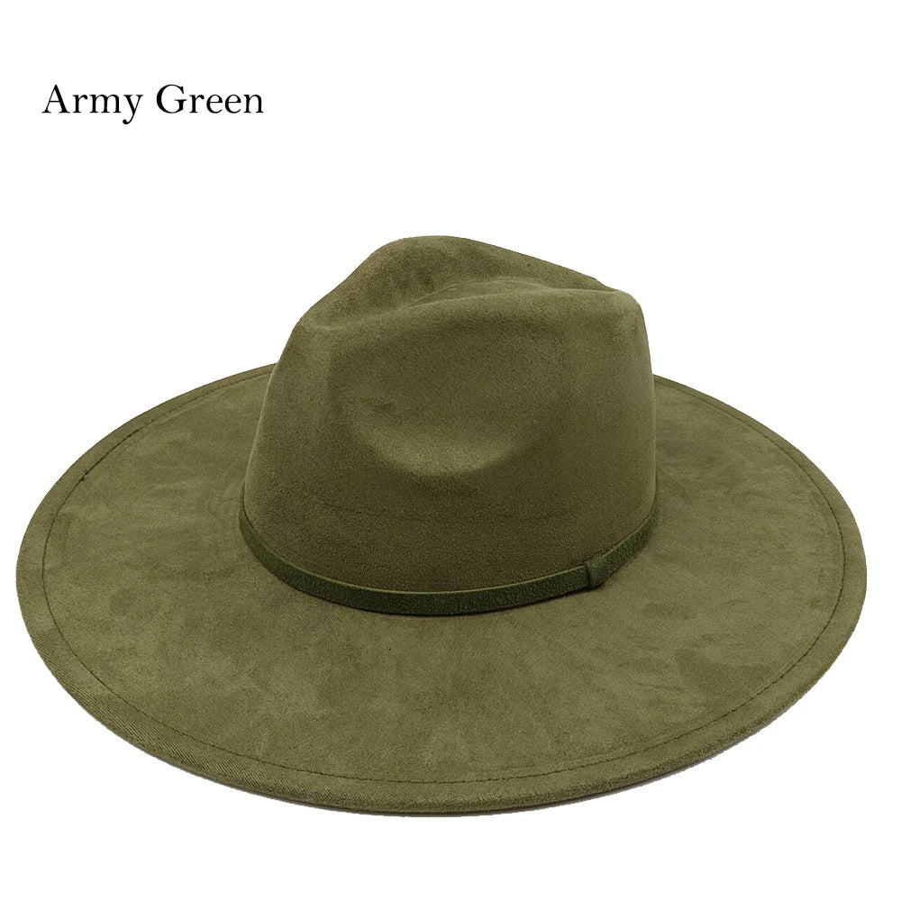 Suede Fedora Painting Felt Hats for Men and Women, Hand Sewn Fedora Adjustable Fall Winter Fashion Party Hats and Gifts