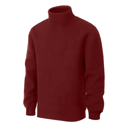 Animal Game Men's Cold Blouse Turtleneck Sweater Luxury Woolen Knitwear Casual Pullover Long Outerwear Solid Warm Streetwear