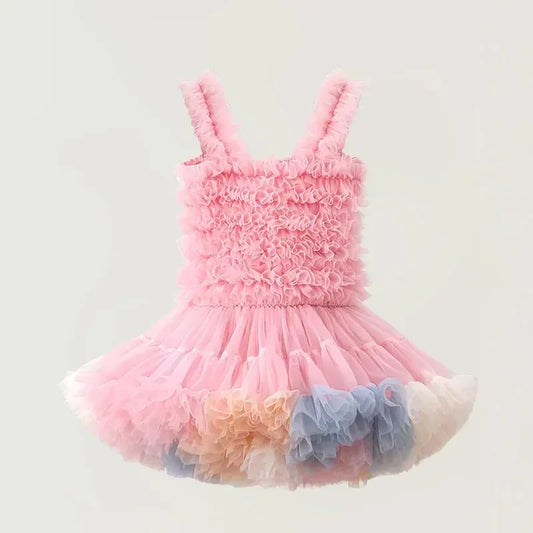 Girls Tutu Dress for Girls Baby Ball Gown Princess Party Vestido Casual Ruffled Bubble Photography Dresses Children Clothes L017