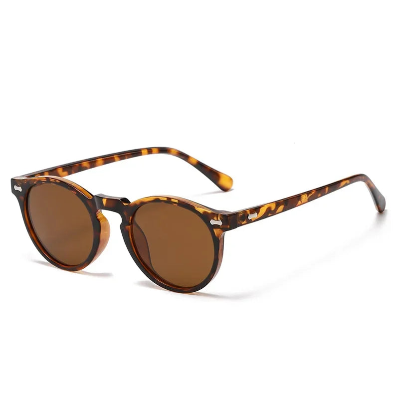 Round Tinted Myopia Glasses Men Black Lens Finished Prescription Nearsighted Glasses Retro Outdoor Shade Driving Sunglasses