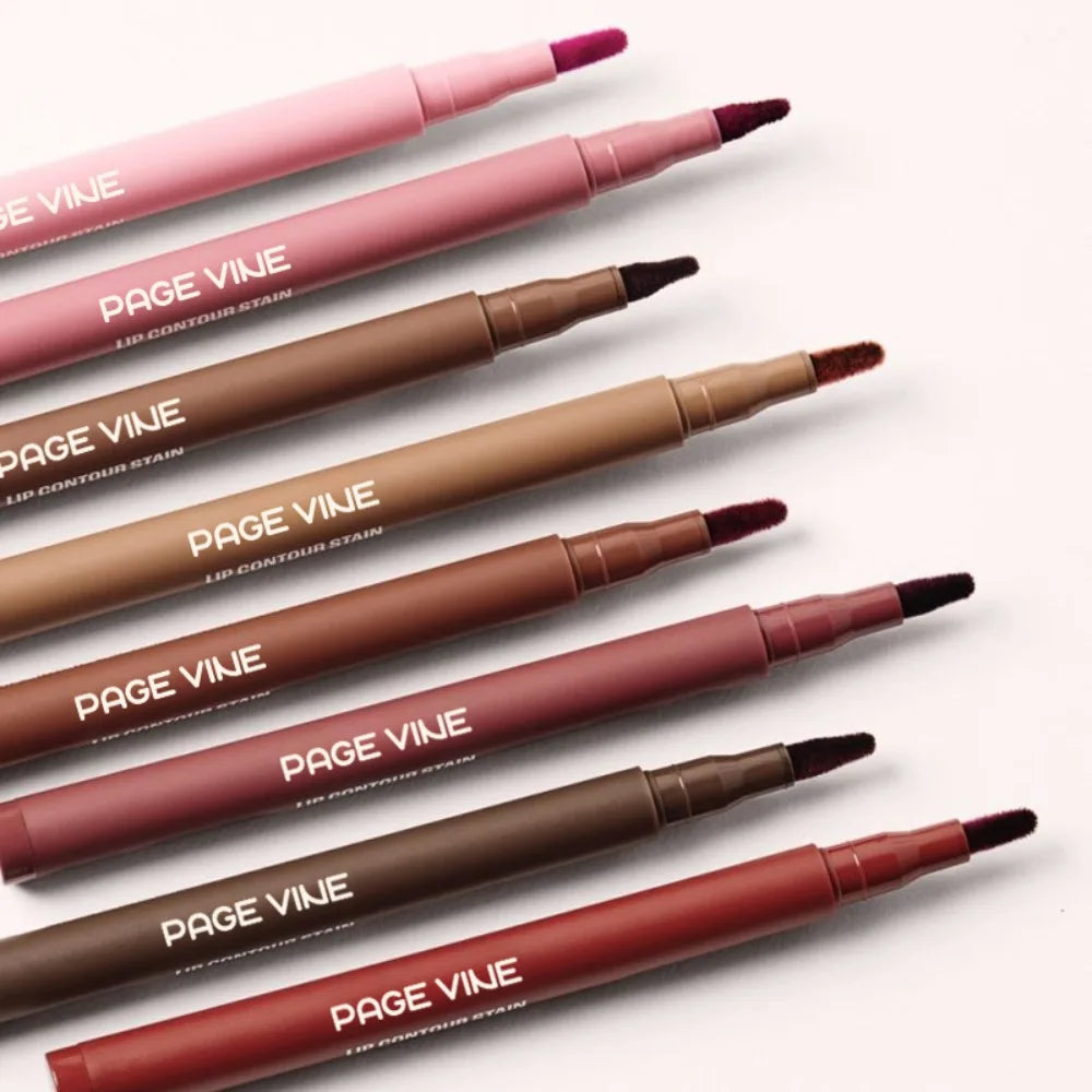 Crayon à lèvres mat imperméable Rouge Contour Teinte Rouge à lèvres Longue durée Anti-adhésif Hydratant Lèvres Maquillage 8 couleurs Velours
