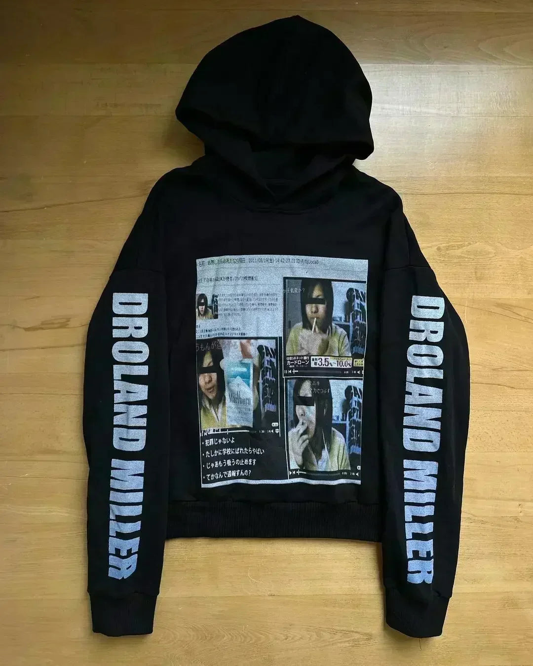 Y2k Droland Miller Scare Hoodies Women Gothic Punk Streetwear Grunge Top Sweatshirt Oversized Harajuku Hip Hop Hoodie Clothes