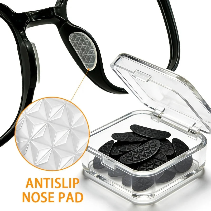 Anti-fall Silicone Eyeglass Nose Cushion Stickers with Lizard Texture, Non-slip Nose Bridge Pads for All Kinds of Sunglasses Eye