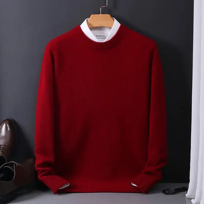 Hot Sale Cashmere Men's Sweater O-Neck Knitted Jumpers Long Sleeve Male Pullover  Soft Warm Woolen Fashion Clothing Big Size