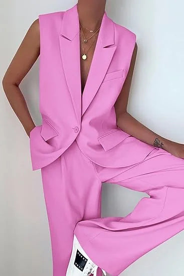 Customized Women's 2 Piece Outfits Sleeveless Suit Vest Womenzara woman 2025 new collection ropa mujer traf
