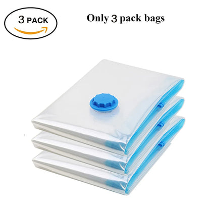 Vacuum Storage Organizer Bags, Travel Suitcases Essentials, Wardrobe Clothes Compression Packaging Sealing Bag Camping Equipment