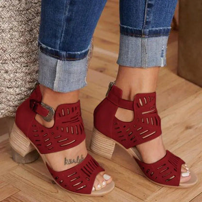 Sandales à talons hauts pour femmes, rétro, gladiateur, décontractées, style Rome, mode d'été, grande taille 35-43, sandales pour femmes 2023