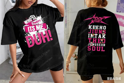 P1Harmony 2025 Tour Shirt Fan Gift Double sided Printed Tee Summer Women's Loose Breathable Cotton Short Sleeve Women's T-shirt