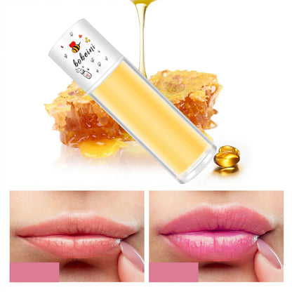 Peach Milk Lip Oil, Bee Lip Balm, Moisturizing Lip Balm, Soothing and Hydrating Lip Oil, Easily Repairs Dry, Cracked Lips