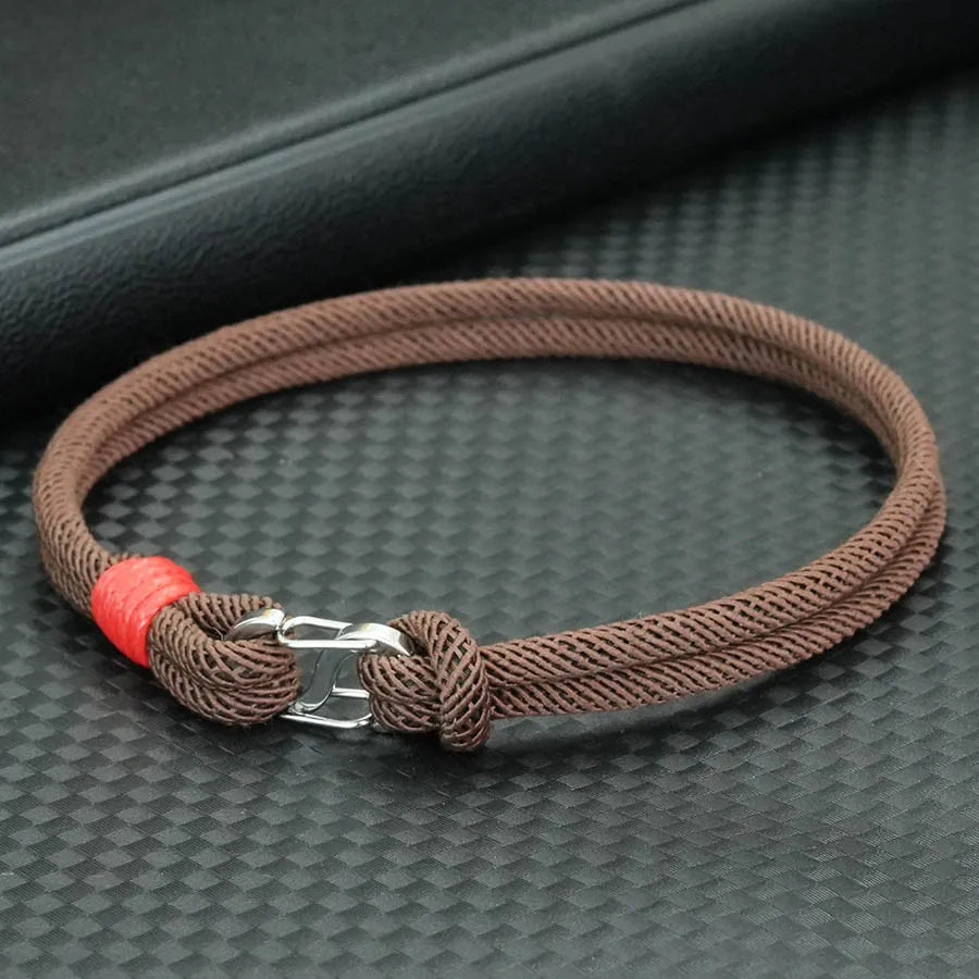 Simple Mens Bracelets Hand-Woven Detachable 7 Colors Rope Braclets Double Survival Braslet Pulseras Para Hombre Gift for Him