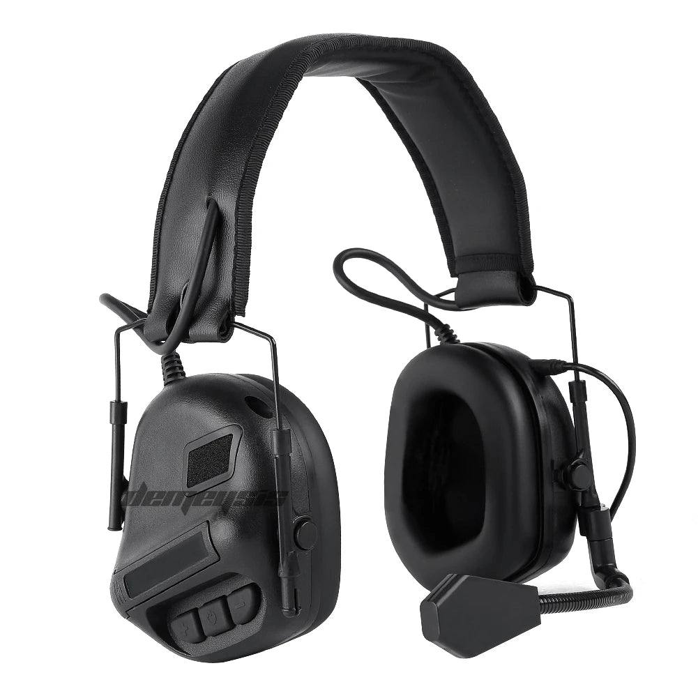 Tactical Headset Without Pickup Noise Reduction Shooting Earphone Hunting CS Communication Intercom Headphone Used with PTT