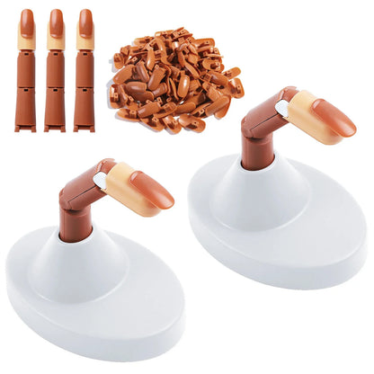 Nail Practice Fingers for Acrylic Nails, 3 Nails for Practice Hand for Acrylic Nails, Training Fingers for Nail Art Beginners