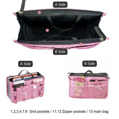 Handbag Organizers Multi-functional Double-folding Storage Bag Large-capacity Bag Organizers Classification Bag