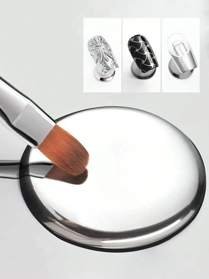 15ML Vernis à Ongles Gel Peinture Métallique Argent Miroir Soak Off Gel Vernis à Ongles Argent Miroir Paillettes Gel UV Pour Manucure à Domicile DIY
