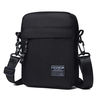 Petit sac à bandoulière simple et décontracté pour hommes en nylon Sac à bandoulière homme en tissu Oxford Sac messager de téléphone Sac de poitrine pour mari