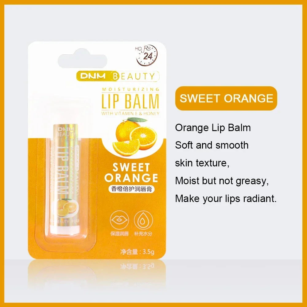 Fruit Lip Balm Winter Fashion Moisturizing Lip Oil Long-Lasting Clear Transparent Natural Aloe Lipstick Lip Care Lipstick Makeup