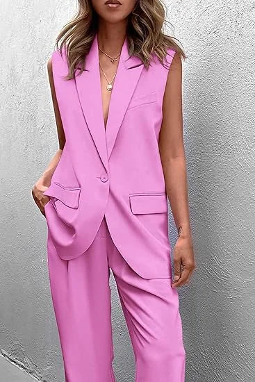 Customized Women's 2 Piece Outfits Sleeveless Suit Vest Womenzara woman 2025 new collection ropa mujer traf