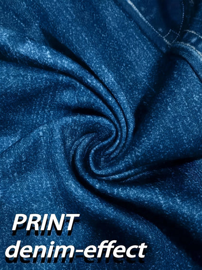 Shorts de motard gainants grande taille, shorts de cyclisme chic en faux jean à 3 boutons, bas de yoga amincissants taille haute pour femmes rondes