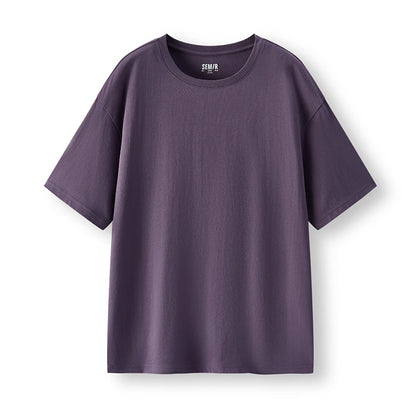 Semir Short Sleeve T-Shirt Men Pure Cotton Bottoming Shirt 2026 New Spring Solid Color Inner Layer Top Versatile White T-Shirt