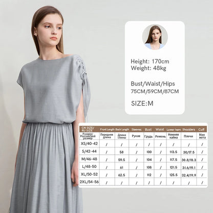 Amii Minimalism Chiffon Shirt Half Skirt Women 2025 Summer New Basic Solid Color Shirt Sold Separate Draw Pleat Skirt 12552059
