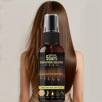 Huile de Croissance Capillaire 5 Jours - Biotine, Caféine & Romarin, Nourrissante pour Cheveux Fins pour une Apparence plus Volumineuse
