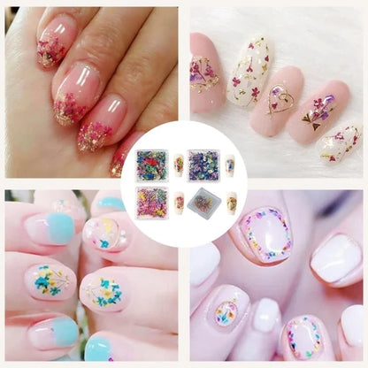 Dried Flower Nails Art Charms Japanese Charms Nails Art Decoration for Acrylic Nails Manicure Accessories