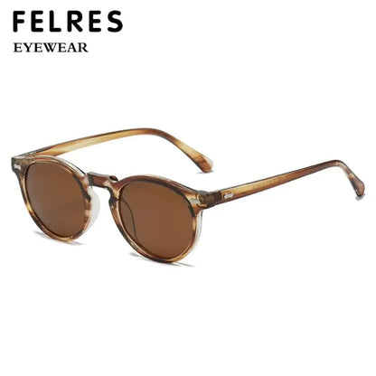 Round Tinted Myopia Glasses Men Black Lens Finished Prescription Nearsighted Glasses Retro Outdoor Shade Driving Sunglasses