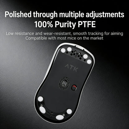 ATK Crystal Jade Teflon Mouse Skates 70Pcs 5 Sizes Universal PTFE Feet Pads Speed Wear Resistant For Esports Gaming Mouse
