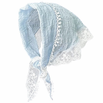Women's Lace Scarf Headband for Women Non Slip Floral Lace Hair Kerchief Head Scarf for Hair Styling Decor 53*34cm