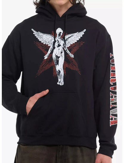 Nirvana In Utero Ange album 100% coton unisexe à capuche polaire mode chaud 2026 automne hiver extérieur sweat-shirt cadeau de fan