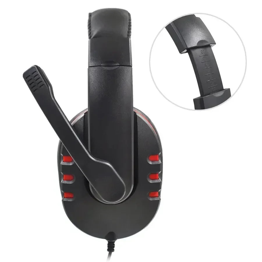 3.5mm Headphones Wired Gaming Headset Earphones For PS4 Play Station 4 Game PC Chat Headset  With Microphone