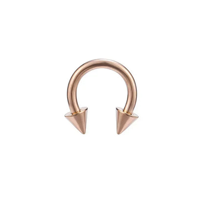 F136 Titane Piercing Pointe Conique Perle Ronde Zircon Hélice Anneaux de Nez Septum Cartilage Labret Boucle d'Oreille Bijoux de Corps Vente en Gros