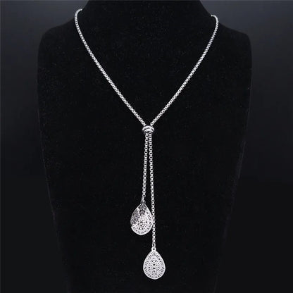 Fashion Bee Stainless Steel Long Necklace for Women Gold Color Statement Necklace Jewelry colgantes mujer moda N1525S03