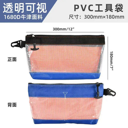 Sac de rangement étanche en PVC transparent pour outils, sac antistatique pour matériel, sac portable pour pièces, sac de travail multifonctionnel et pratique