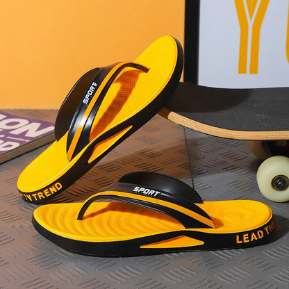 Summer Simple Outer Wear Men's Flip Flops Anti-slip Casual Beach Fashion Slippers