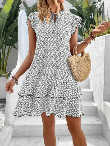 Casual Ruffle Mini Dress for Women