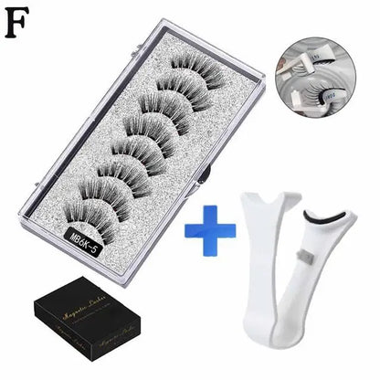 Cils magnétiques naturels 3D, avec 5 cils magnétiques, boîte d'expédition, cils faits à la main, cadeau réutilisable, support de livraison T6N2