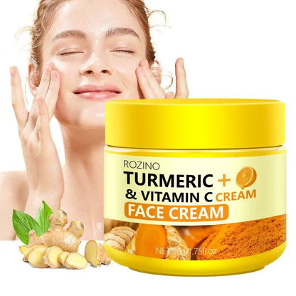 Savon au curcuma et citron / Coussin nettoyant / Crème visage / Sérum - Gamme de produits de soin au curcuma pour éclaircir le teint et nourrir tous les types de peau
