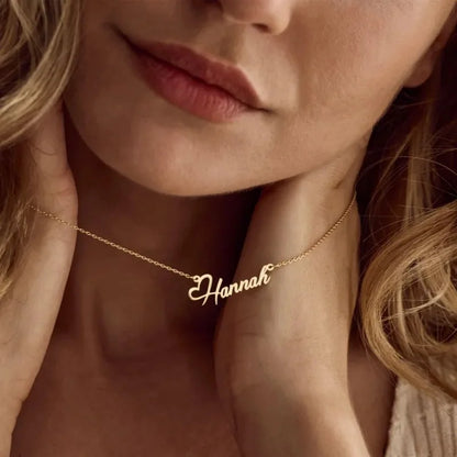 Custom Name Heart Necklace For Women Personalized Minimalism Jewelry Gold Color Choker Necklace Pendant Nameplate Gifts