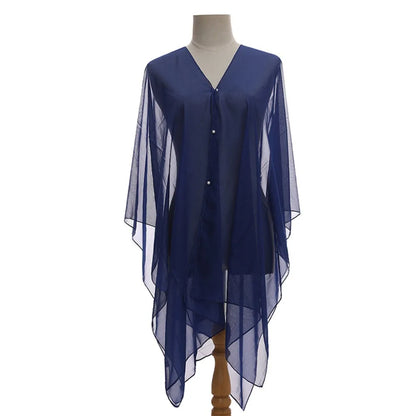 New Solid color Shawl Scarf Luxury Sun-Resistant Beach Cover Up Smooth Spring Poncho Women